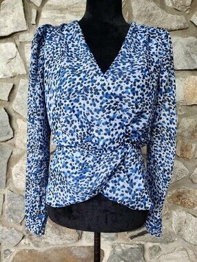 Express Spotted Leopard Animal Print Blouse